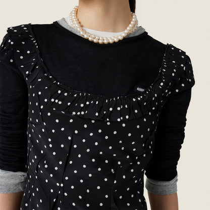 Ribbed knit jersey dress