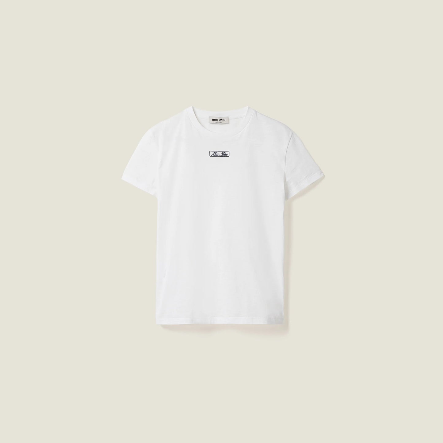 Embroidered cotton jersey T-shirt