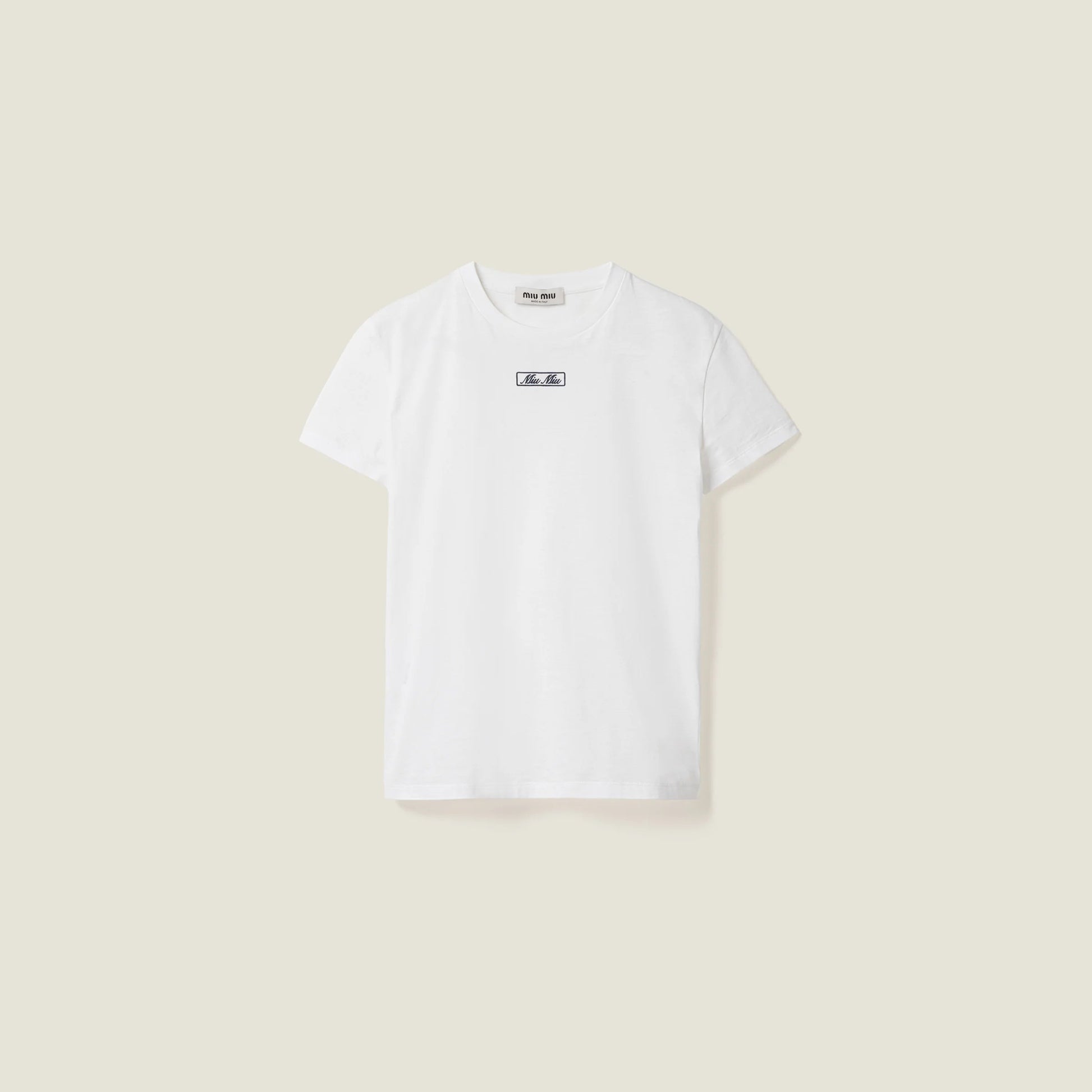 Embroidered cotton jersey T-shirt