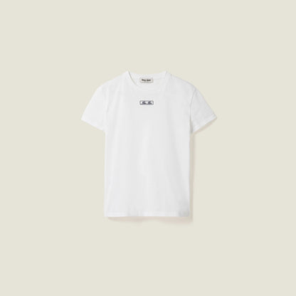 Embroidered cotton jersey T-shirt