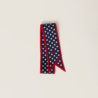 Printed twill scarf