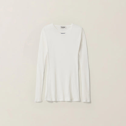 Ribbed knit jersey dress