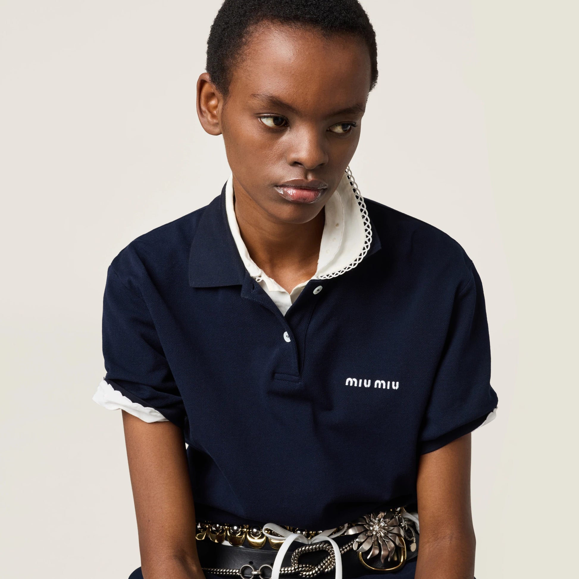 Cotton piqué polo shirt