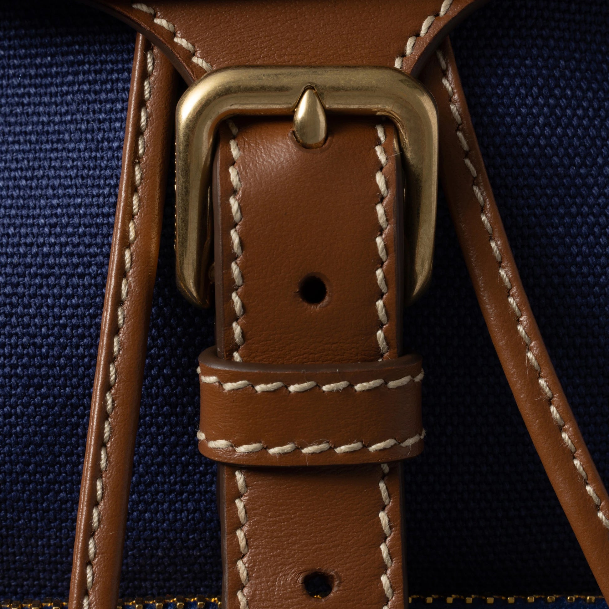 Canvas and leather backpack
