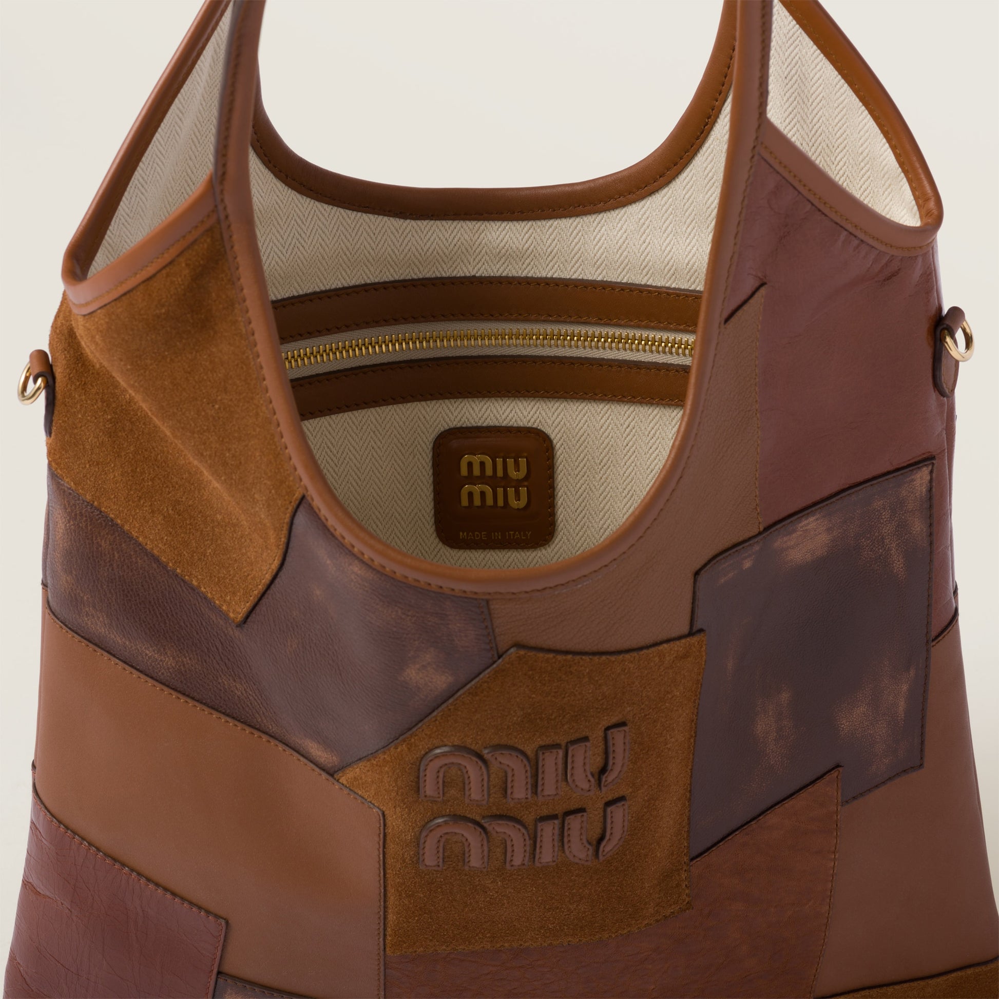 Ivy leather patchwork bag
