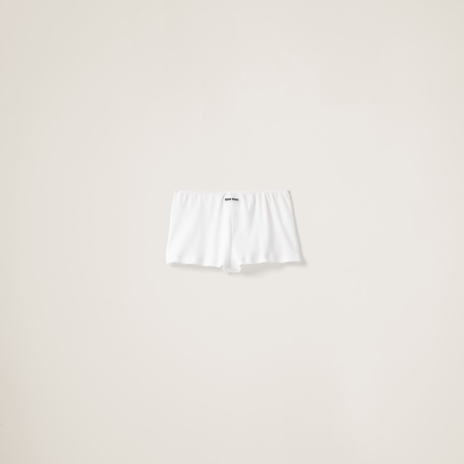 Ribbed knit boxer shorts