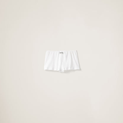 Ribbed knit boxer shorts