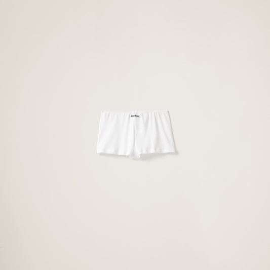 Ribbed knit boxer shorts