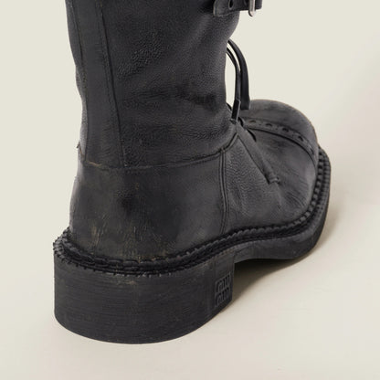 Leather boots