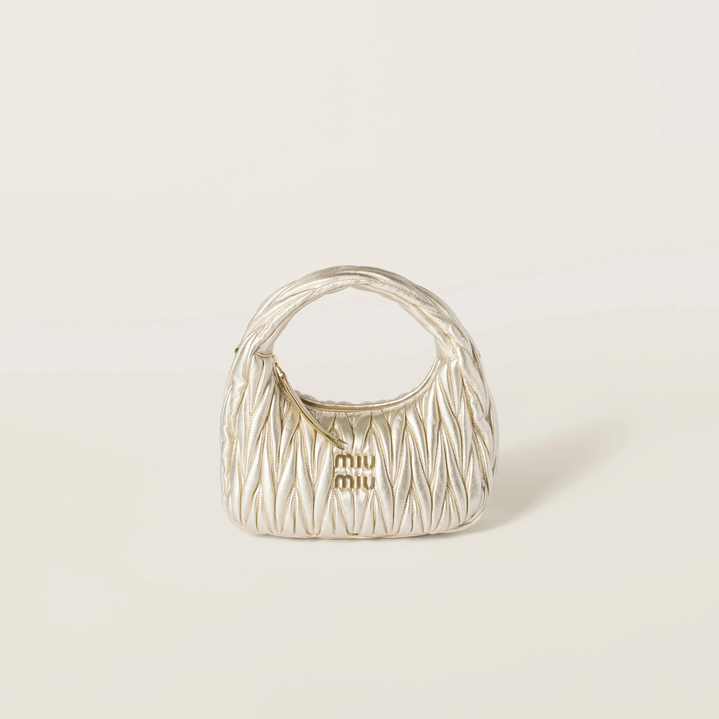 Wander matelassé nappa leather hobo bag