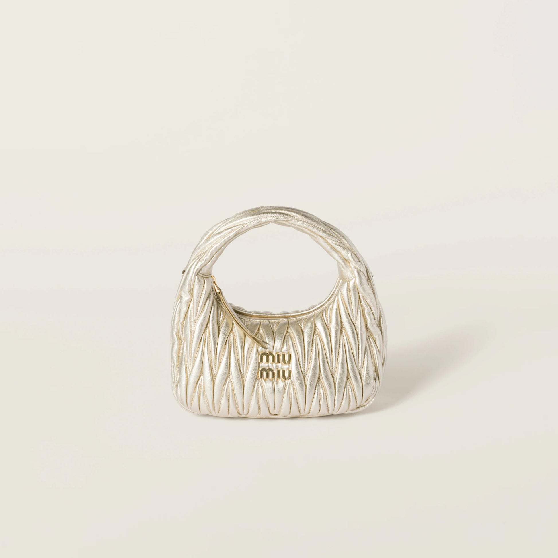Wander matelassé nappa leather hobo bag