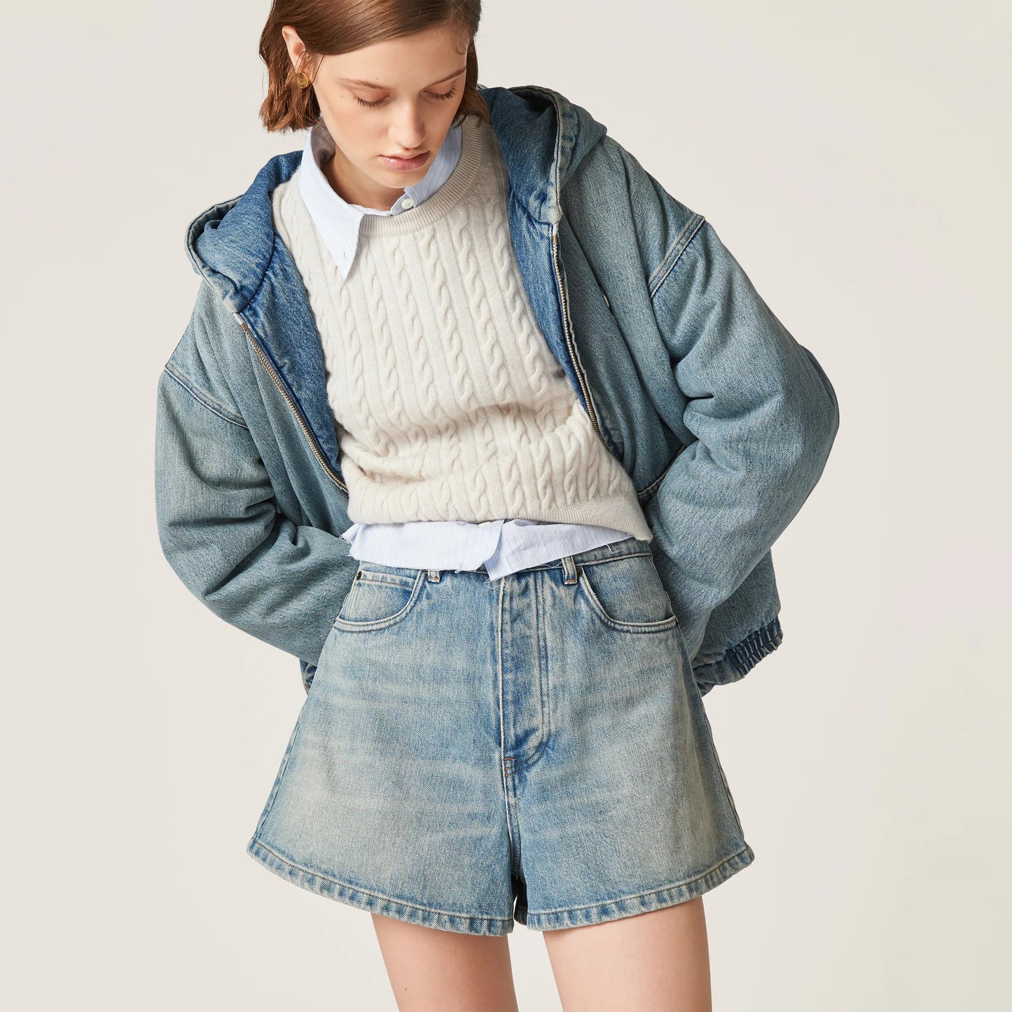 Denim shorts