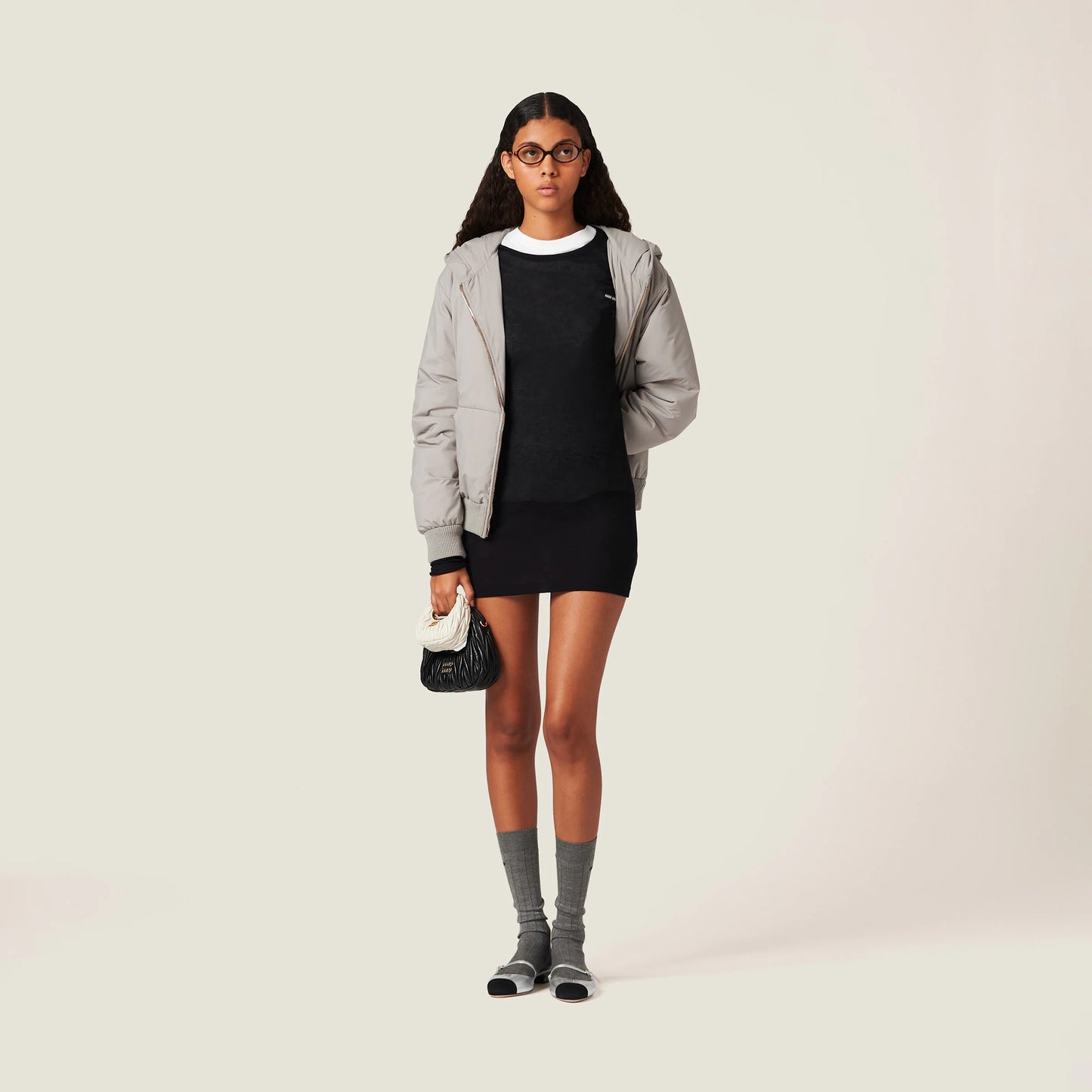 Ribbed knit jersey dress