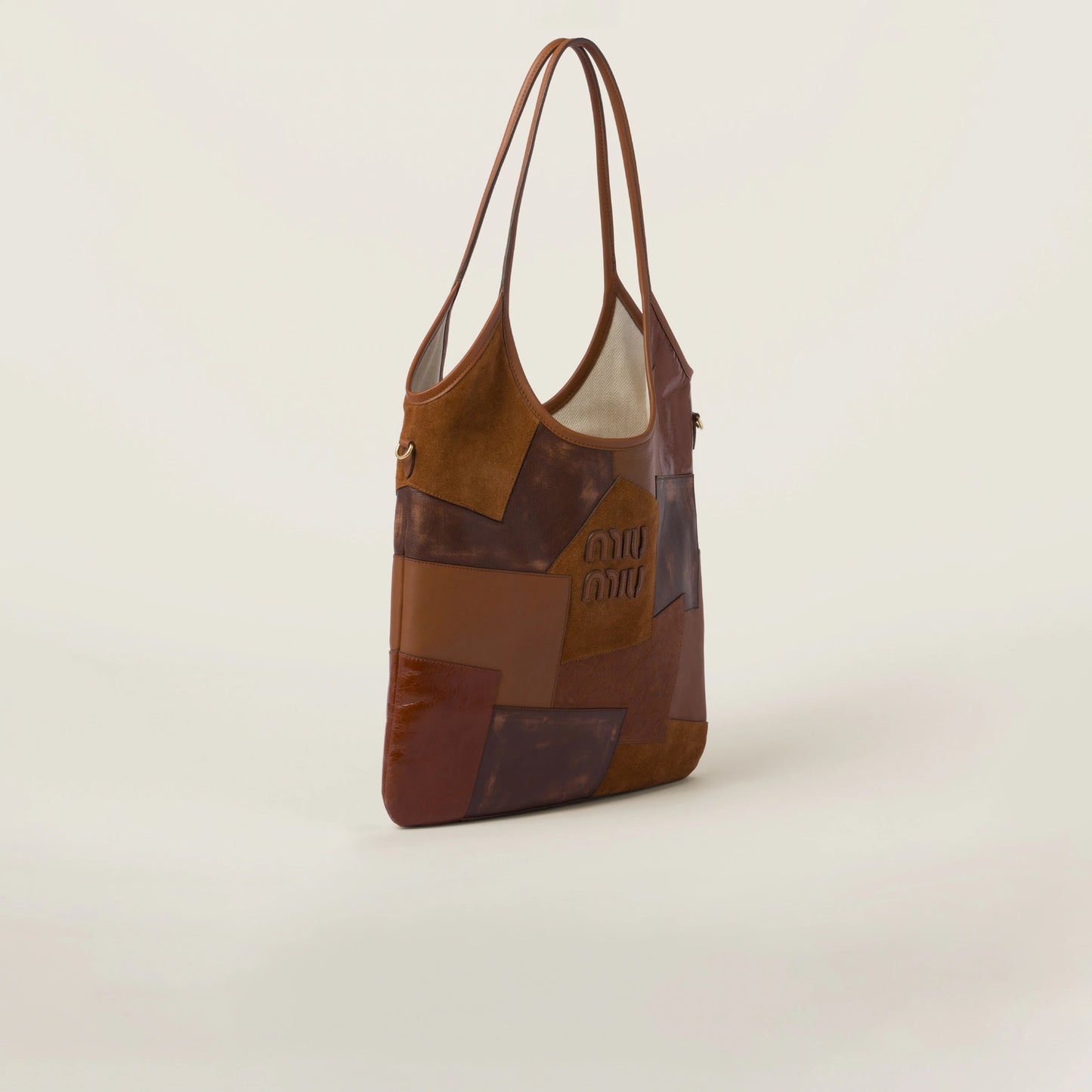 Ivy leather patchwork bag