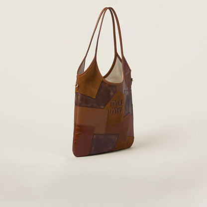 Ivy leather patchwork bag