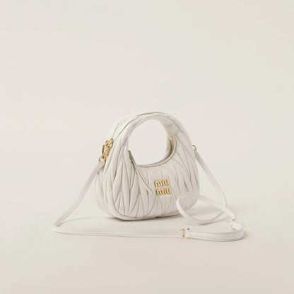 Wander matelassé nappa leather hobo mini-bag