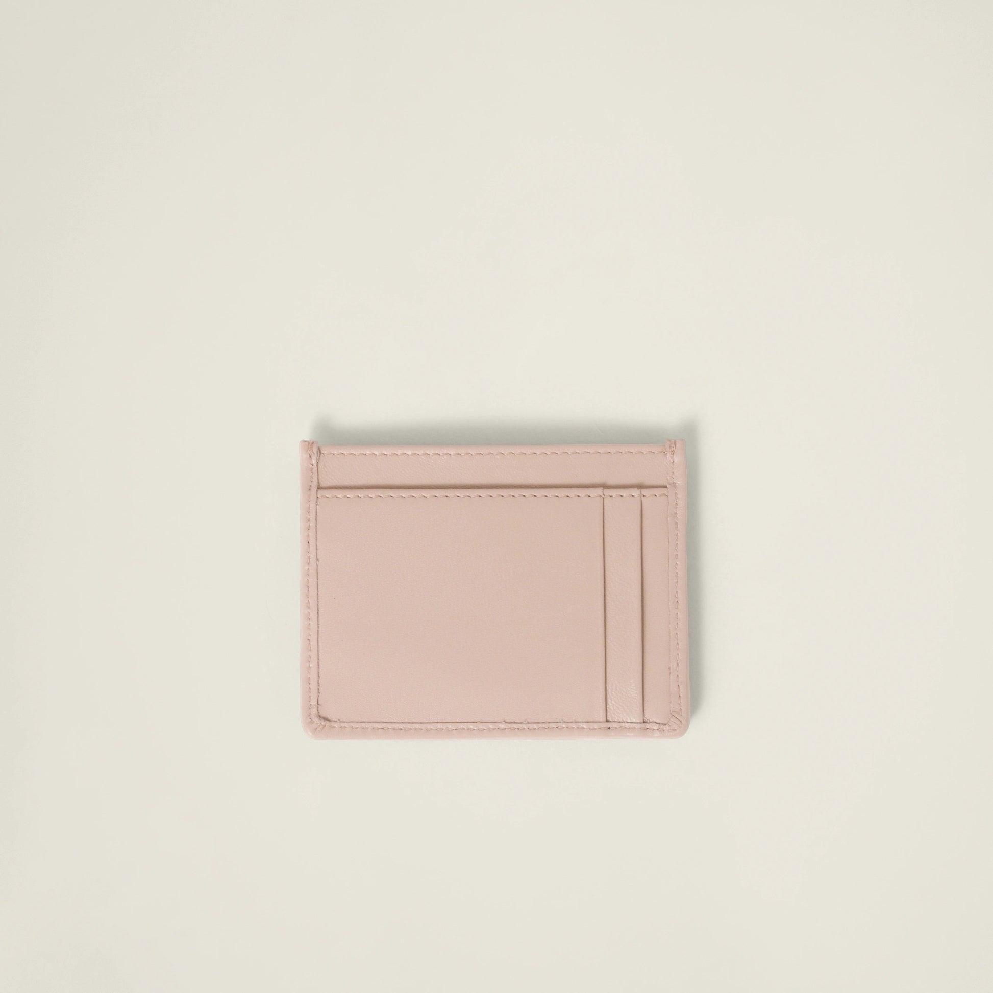 Matelassé nappa leather card holder