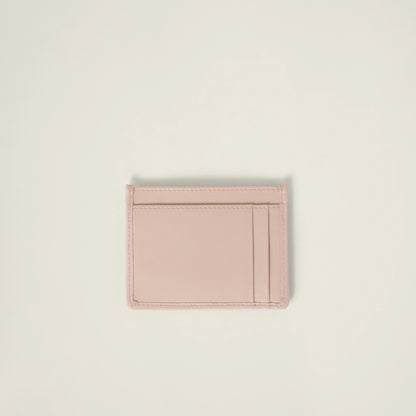 Matelassé nappa leather card holder