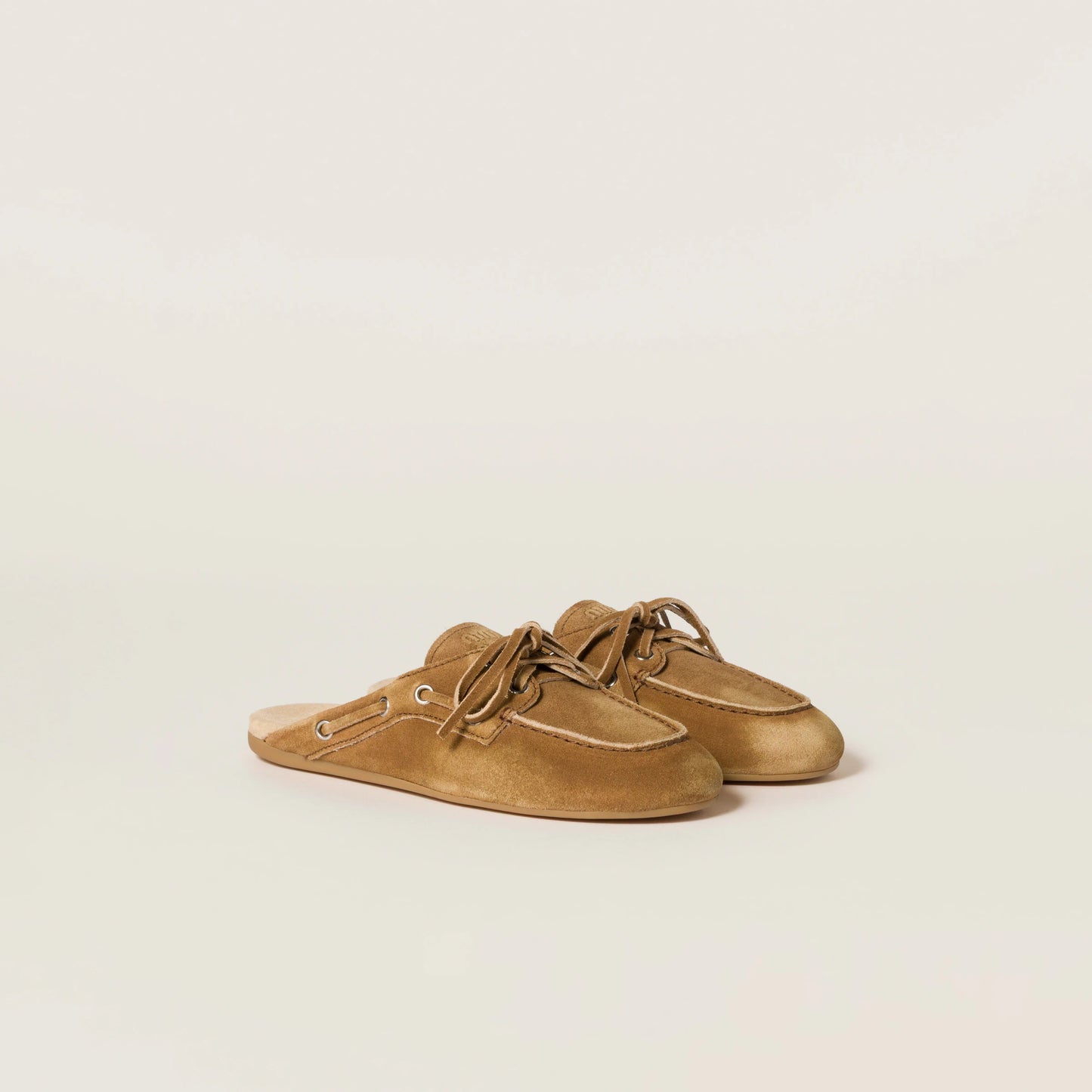 Faded suede Deck mules