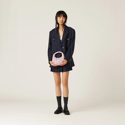 Wander matelassé nappa leather hobo bag