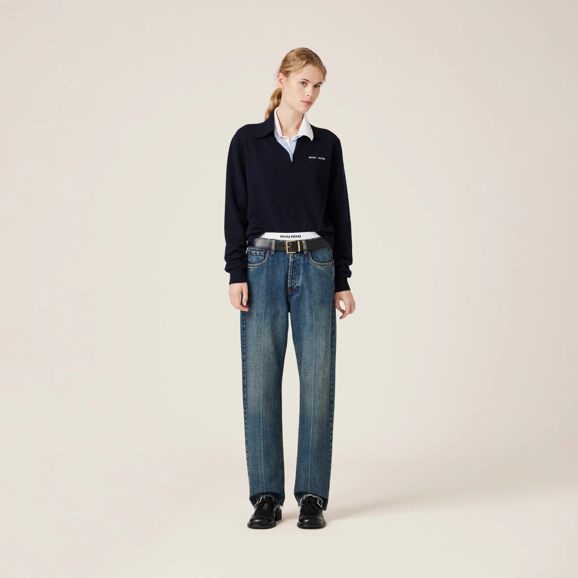 Denim five-pocket jeans