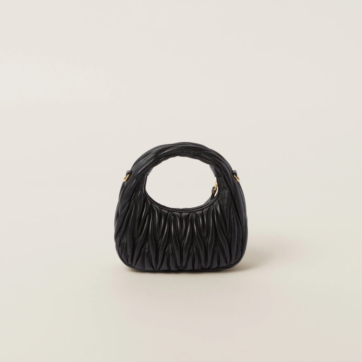Wander matelassé nappa leather hobo mini-bag