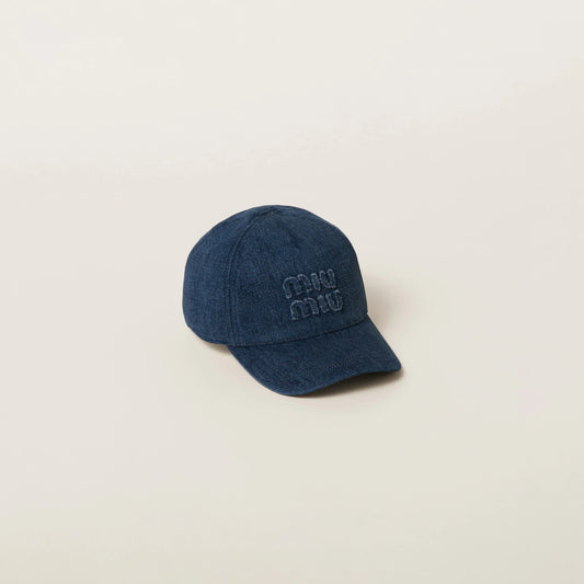 Denim baseball cap