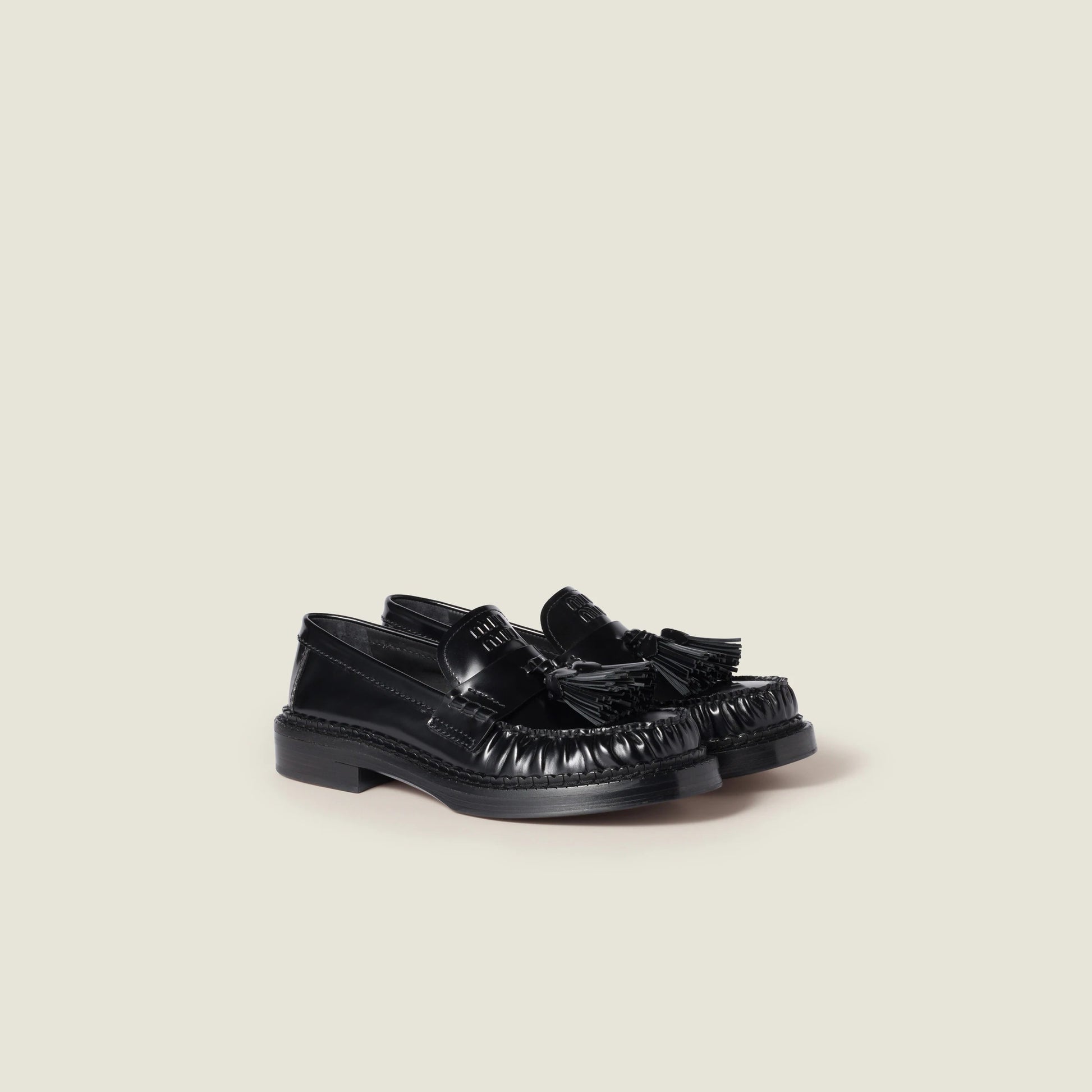Tassel loafers in polished leather