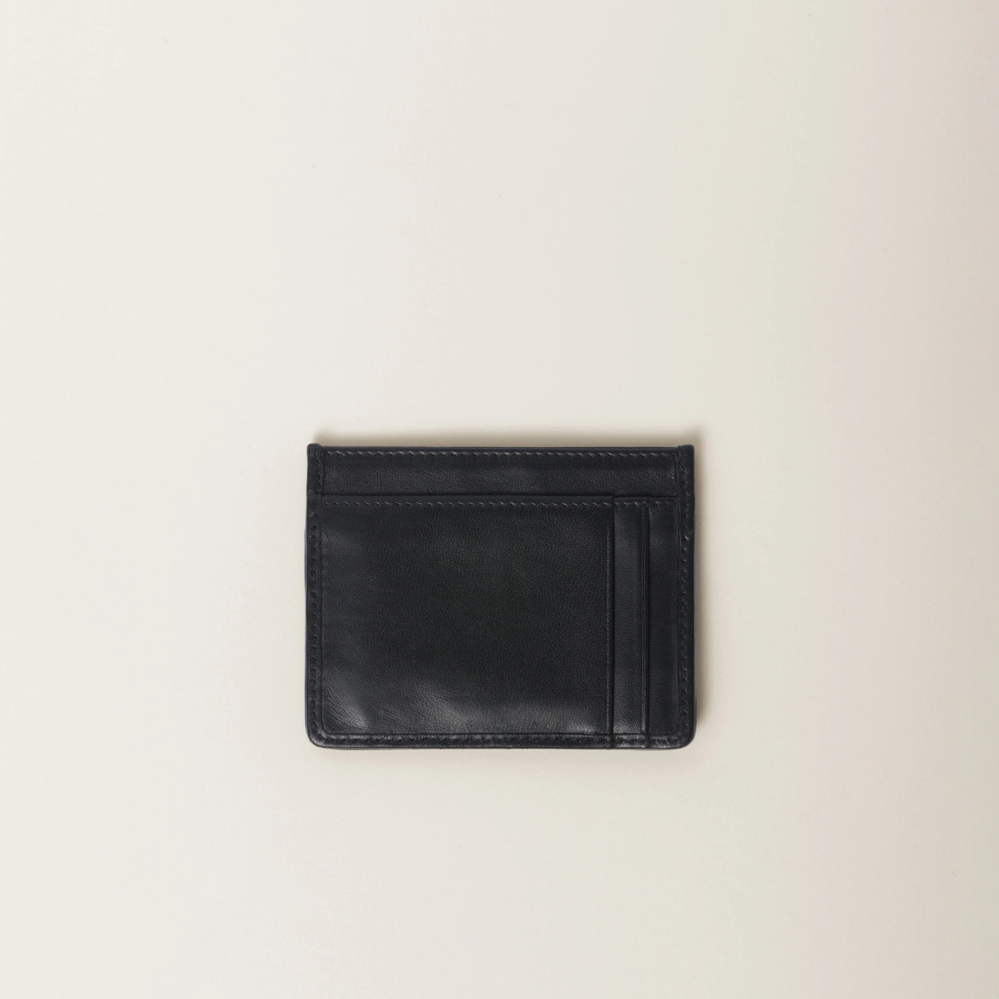 Matelassé nappa leather card holder