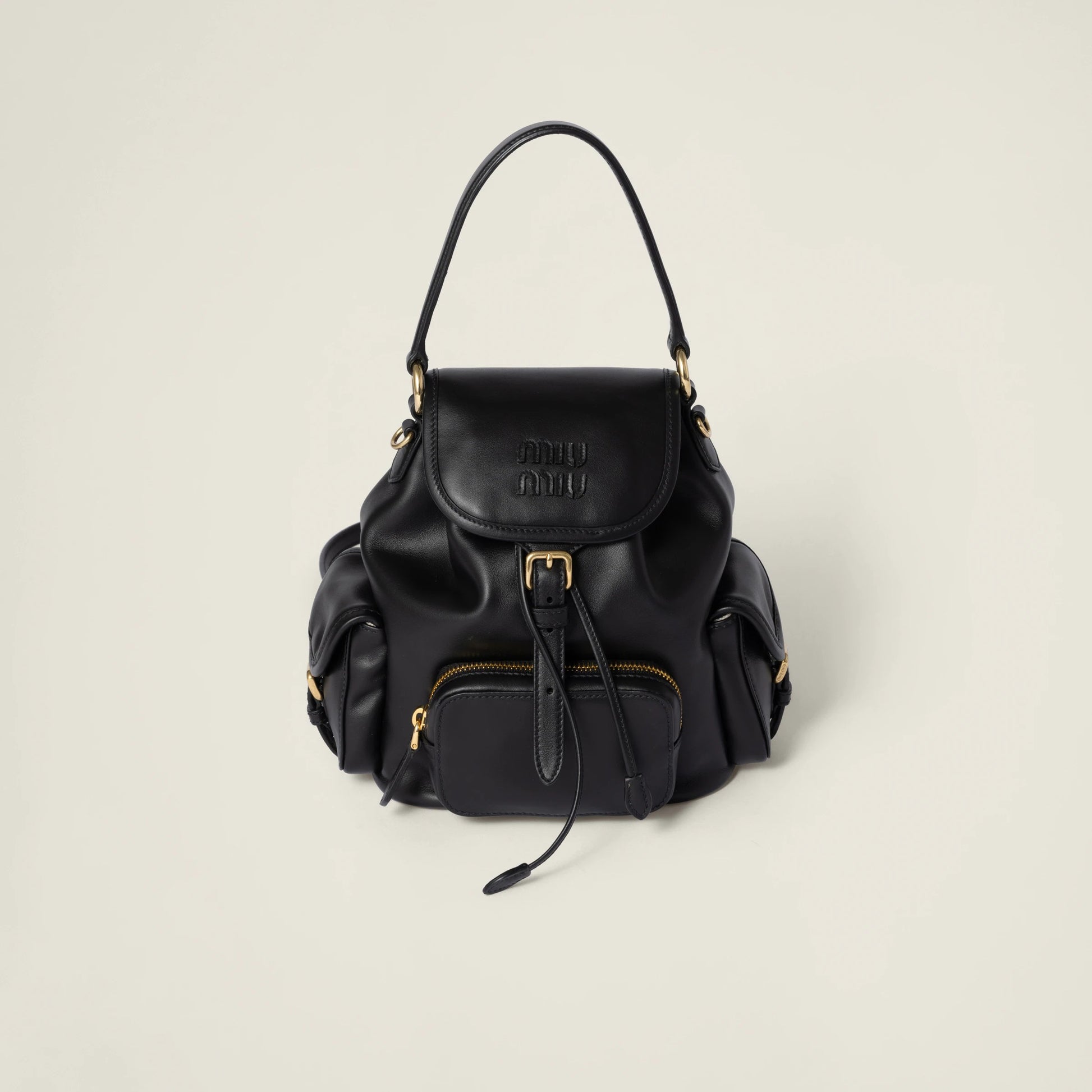 Leather backpack