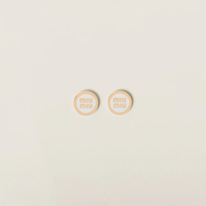 Enameled metal earrings