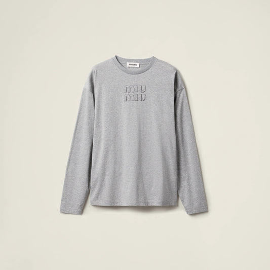 Cotton T-shirt with embroidered logo
