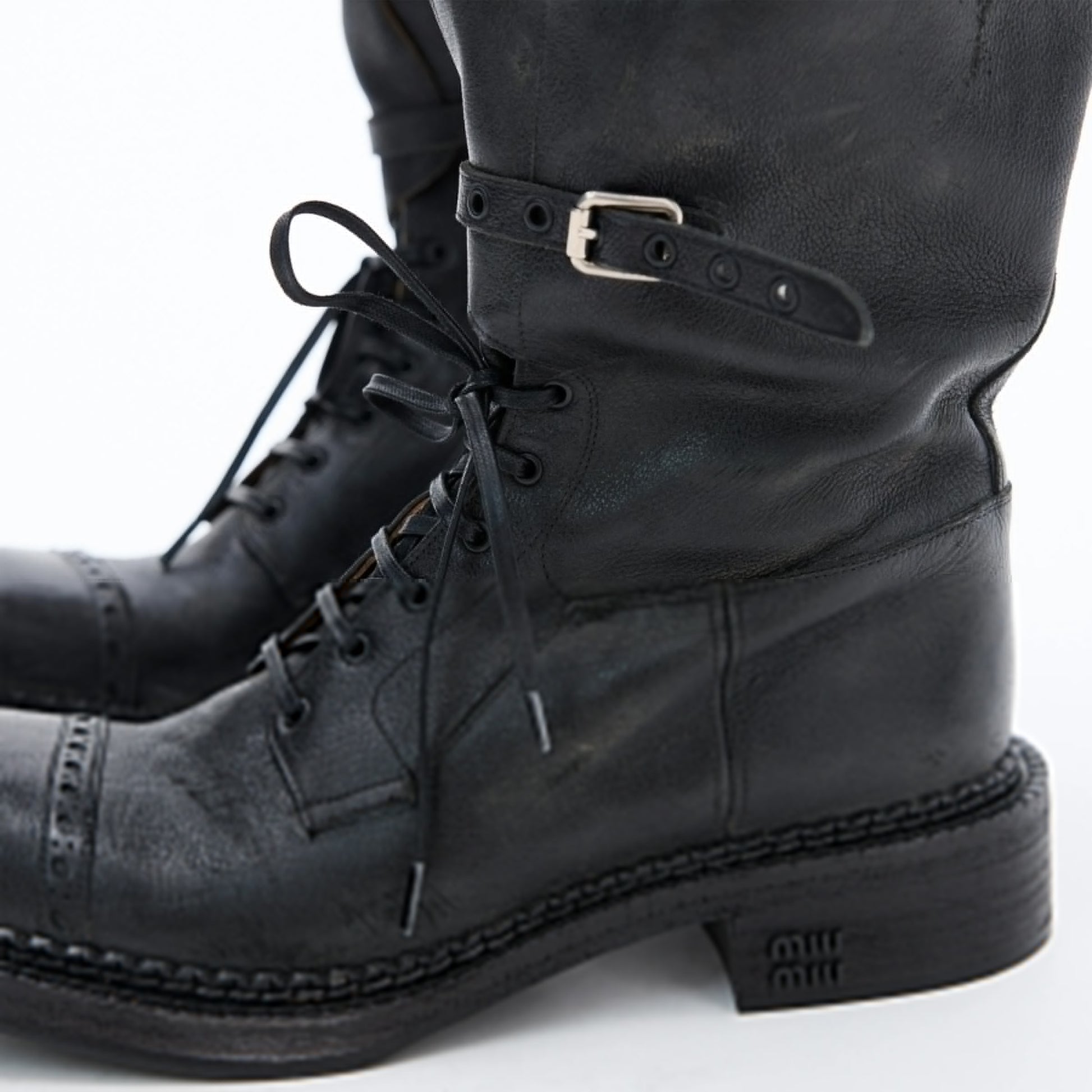 Leather boots