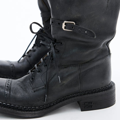Leather boots