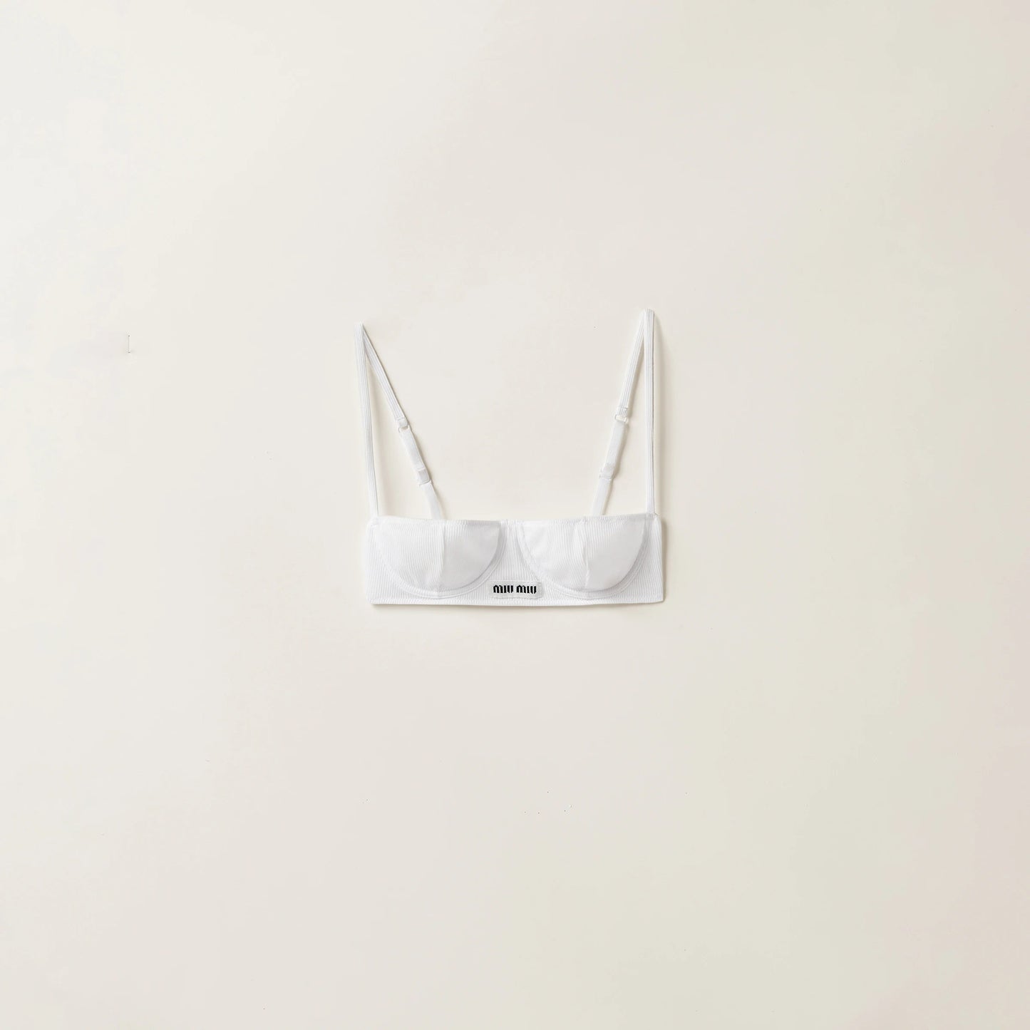 Ribbed knit demi bra