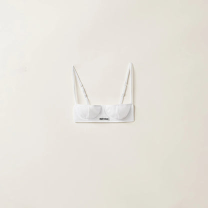 Ribbed knit demi bra