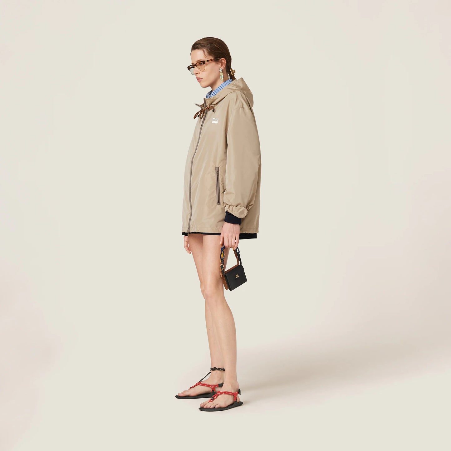 Technical fabric blouson jacket