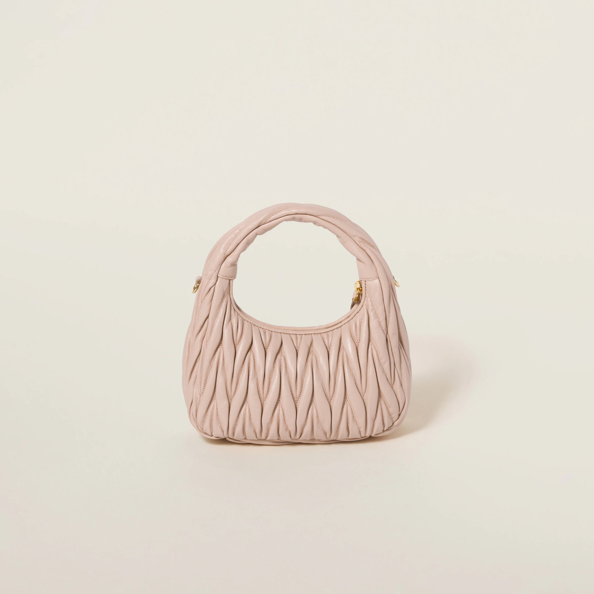 Wander matelassé nappa leather hobo bag