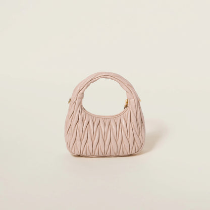 Wander matelassé nappa leather hobo bag