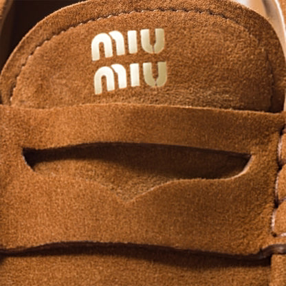 Ruches suede loafers