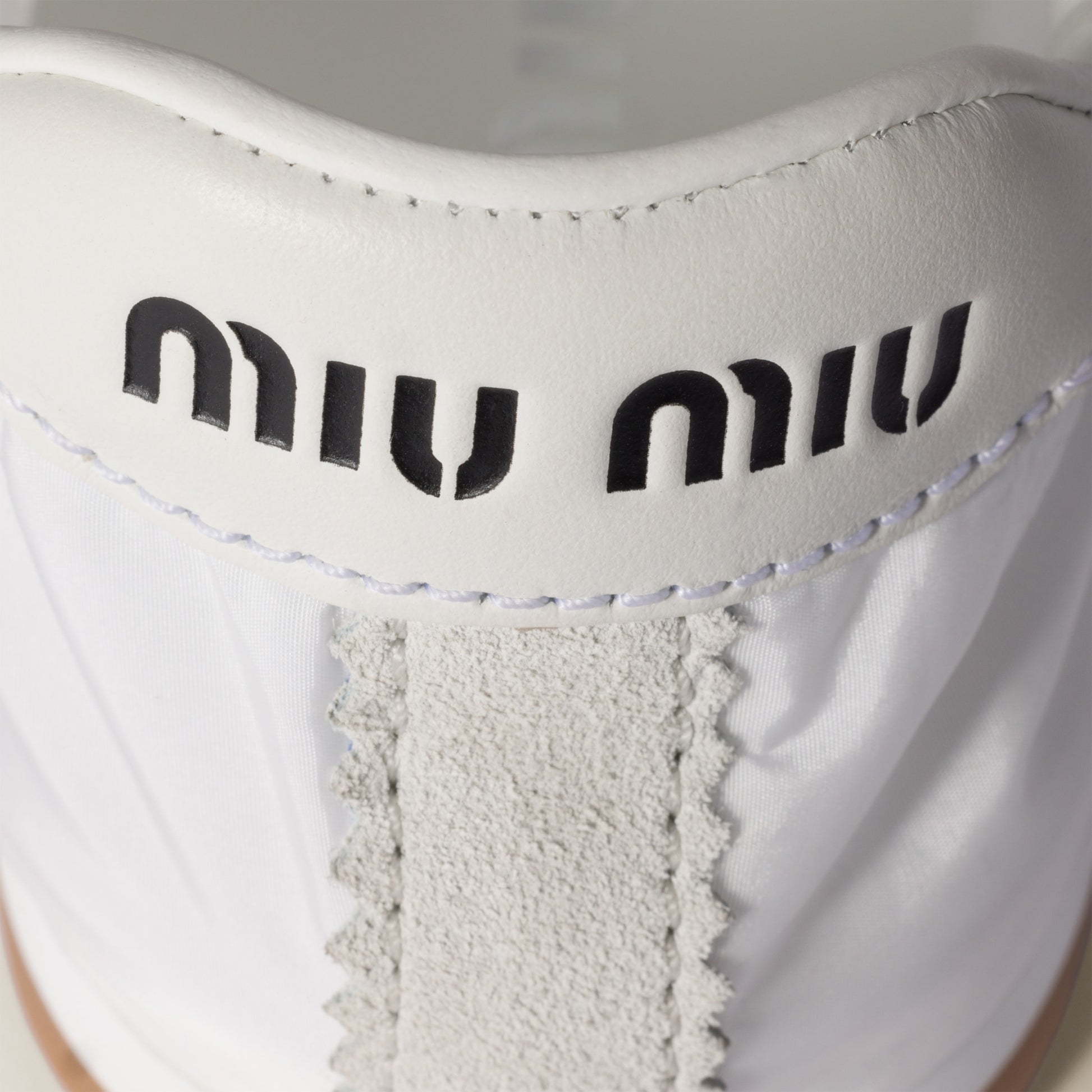 Plume technical fabric and suede sneakers
