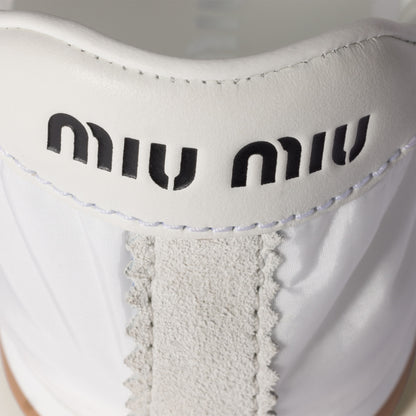 Plume technical fabric and suede sneakers
