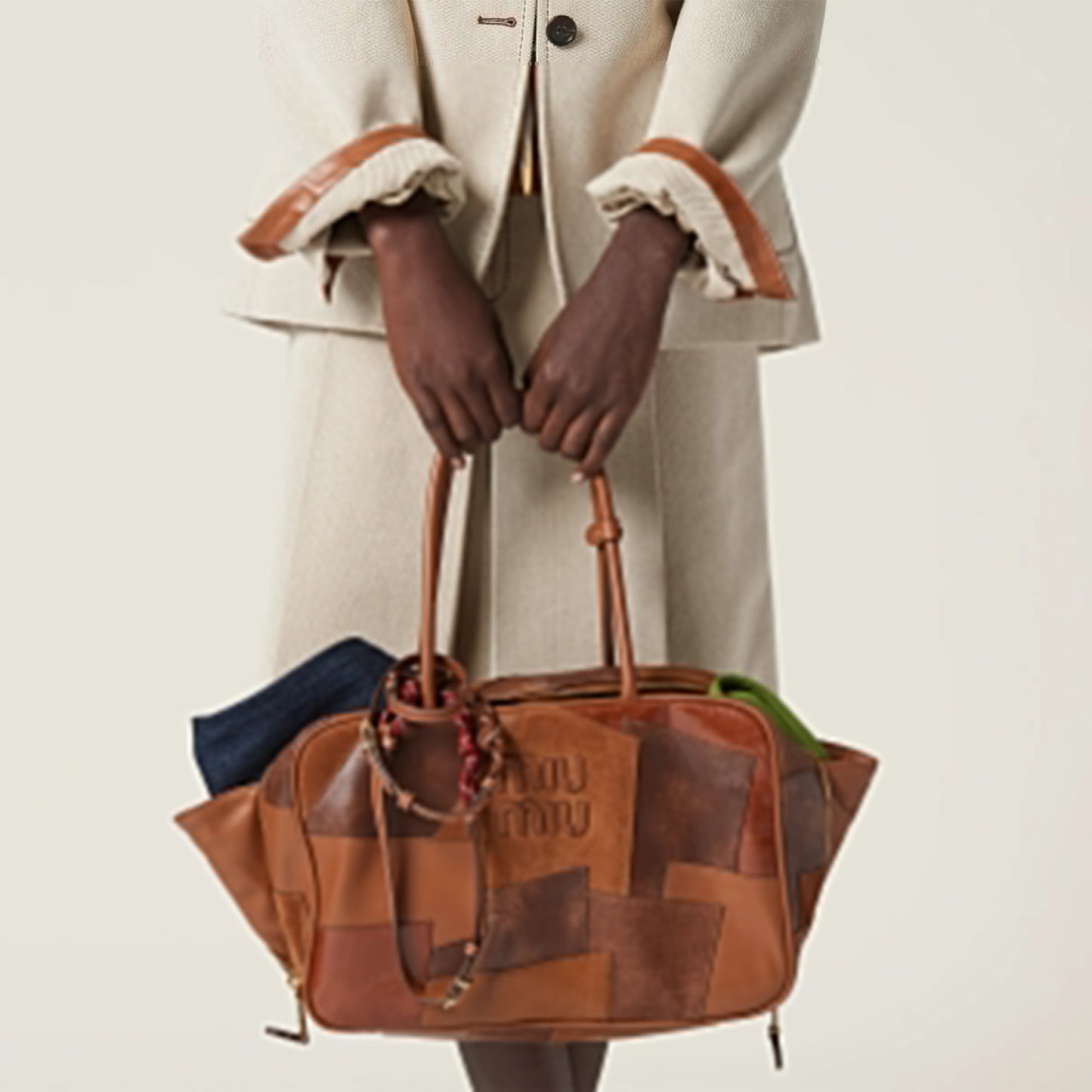 Leather patchwork Beau bag