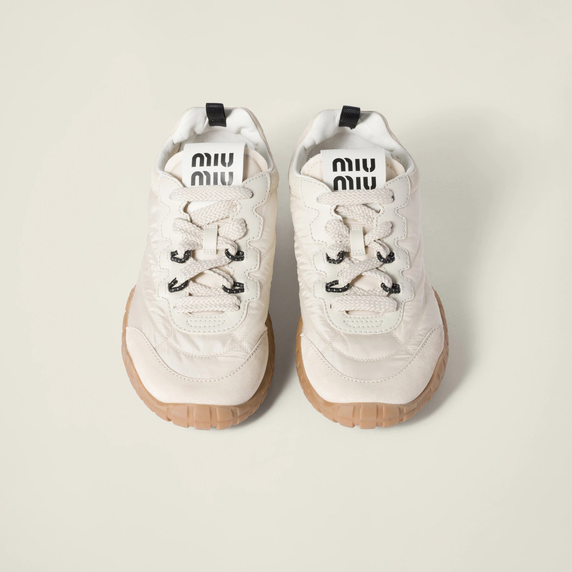 Tyre technical fabric and suede sneakers
