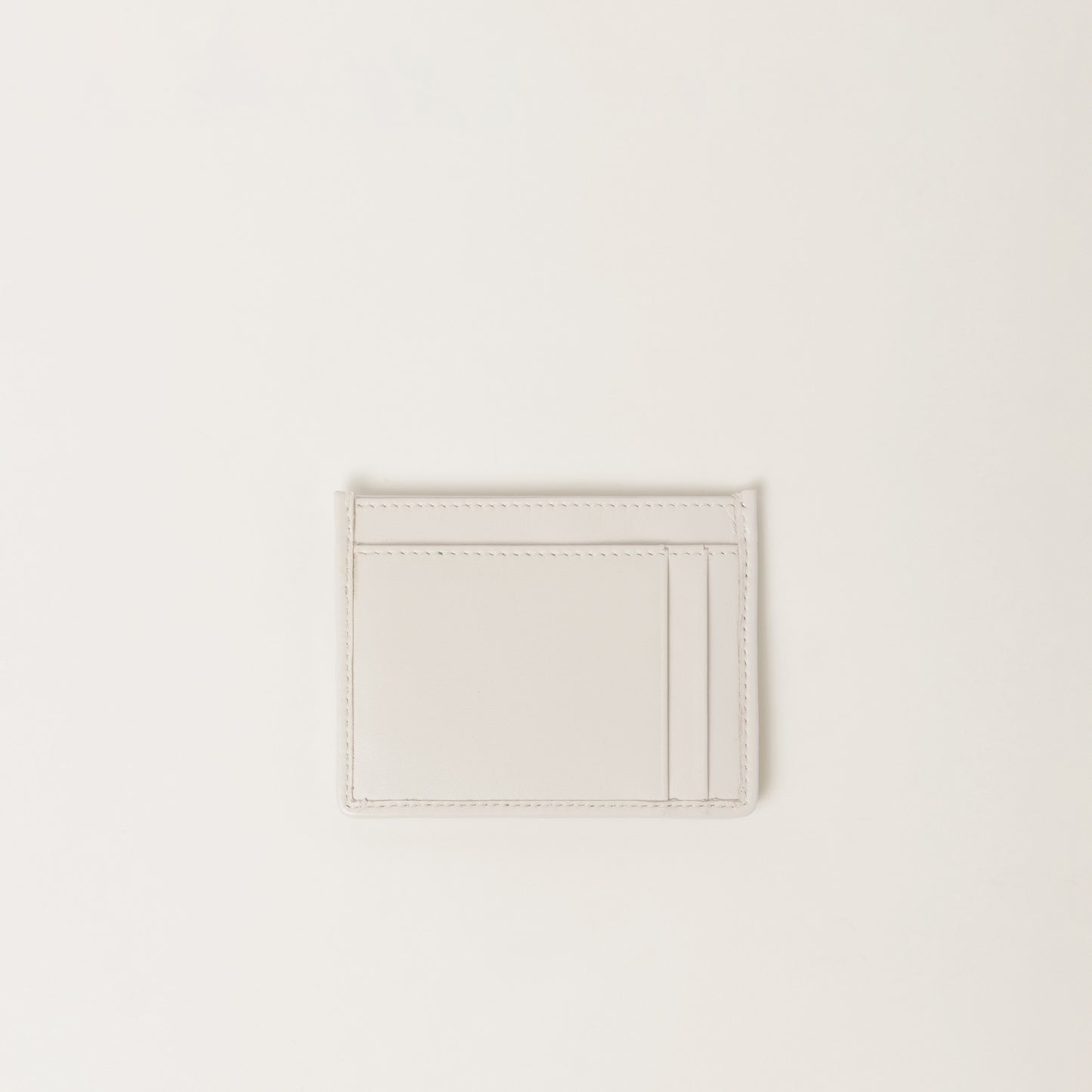 Matelassé nappa leather card holder