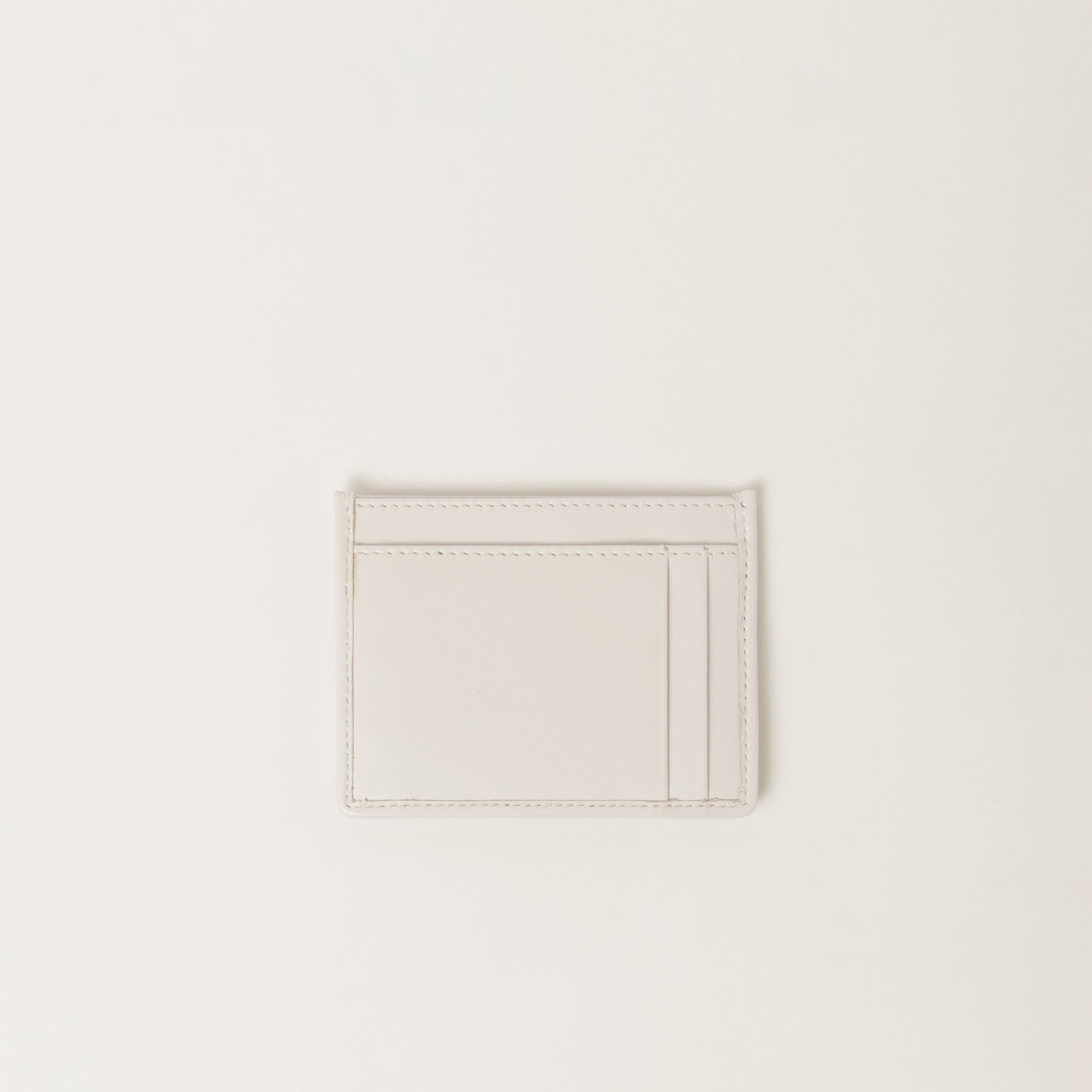 Matelassé nappa leather card holder