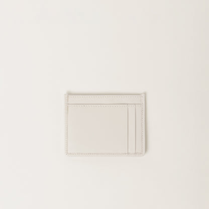 Matelassé nappa leather card holder