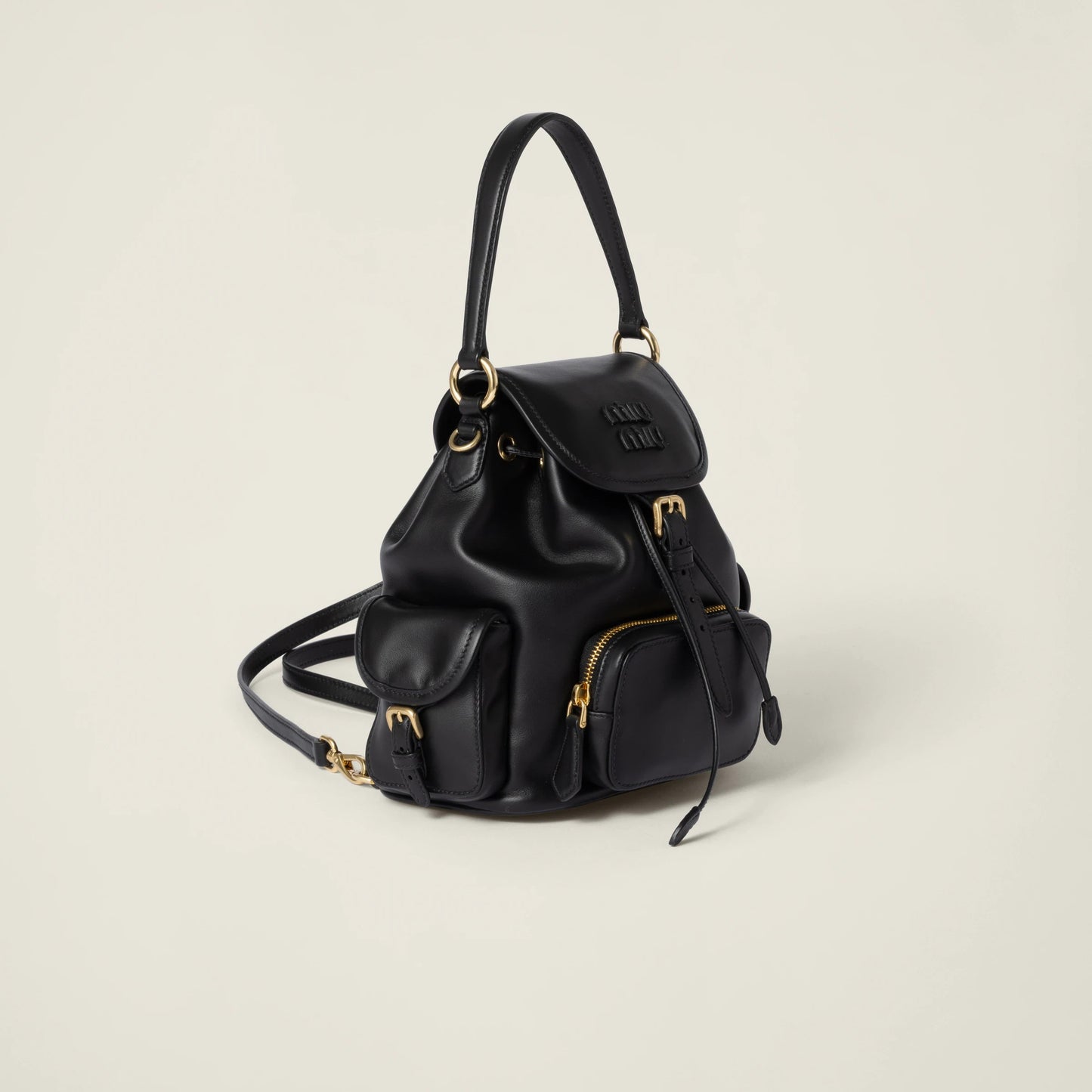 Leather backpack