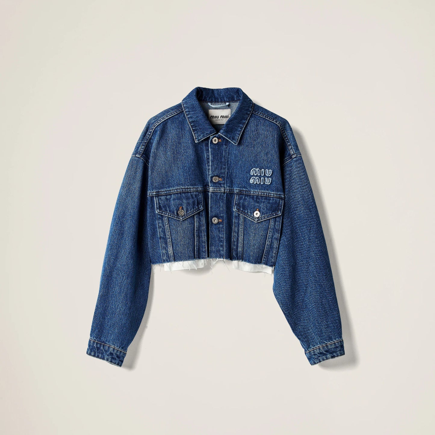 Denim blouson jacket