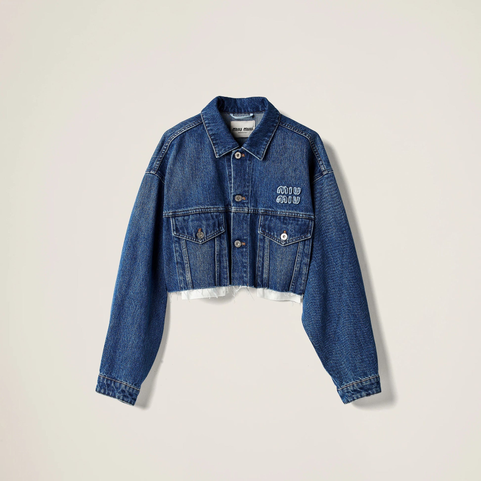 Denim blouson jacket